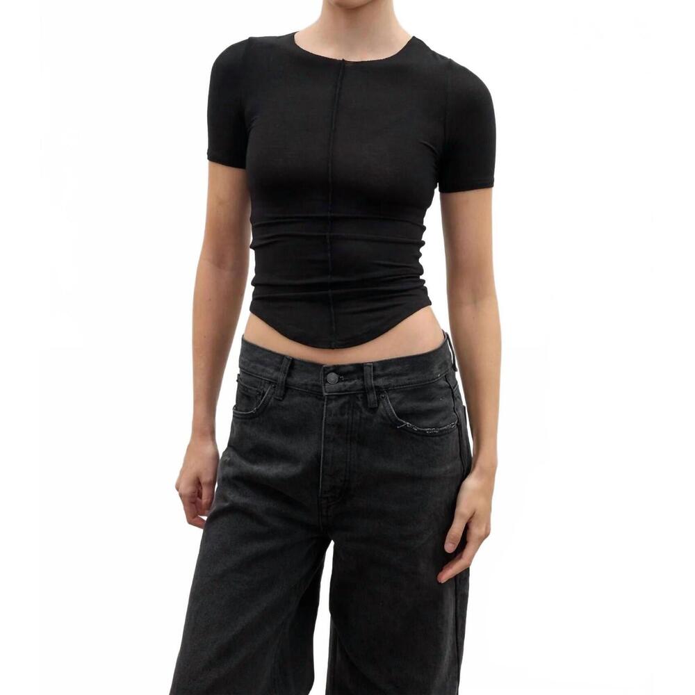 NEW BAYSE anisa short sleeve tee in shadow